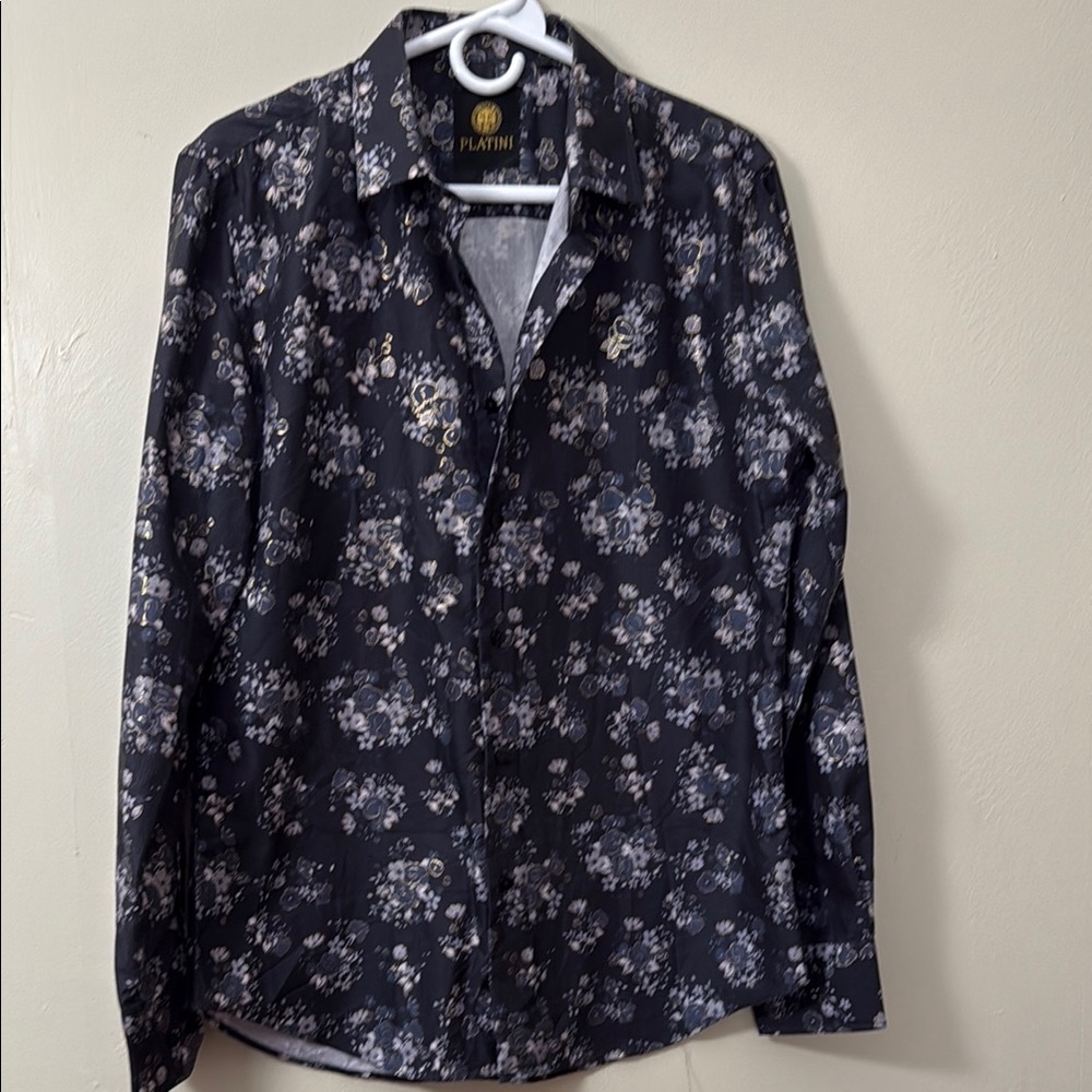 Black Performance Jacket with Floral Design